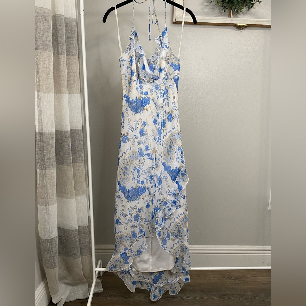 Rampage Blue and White Floral High Low Dress size 13
